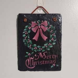Hand Painted Christmas Slate